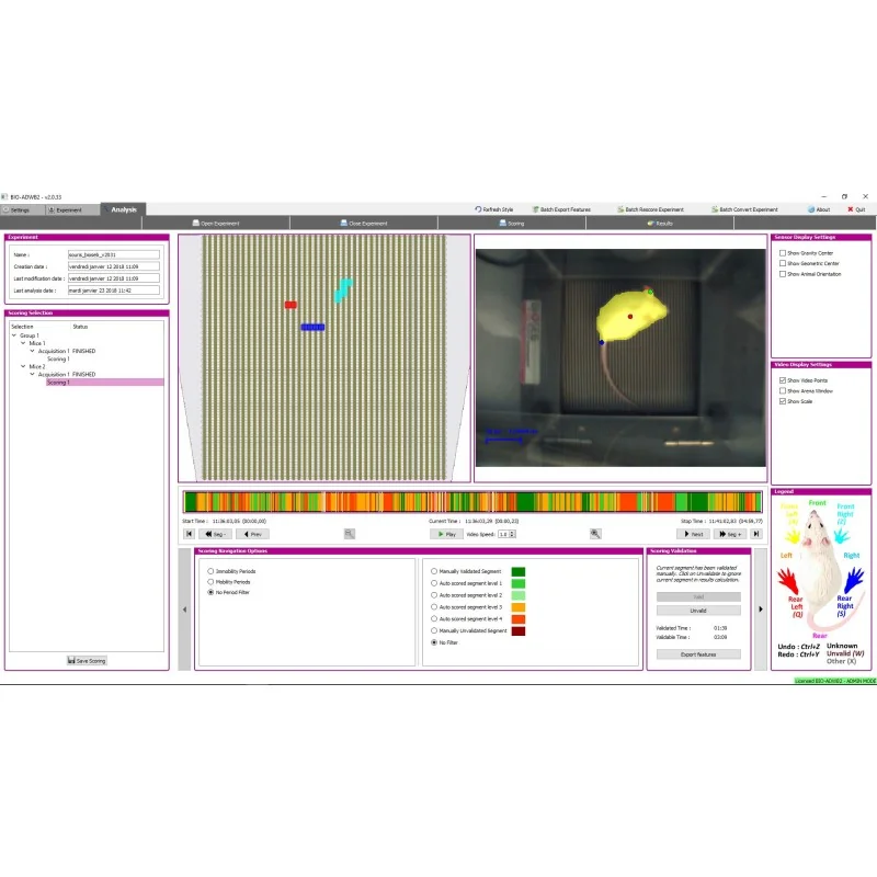 Bioseb's Advanced Dynamic Weight Bearing - Software screenshot